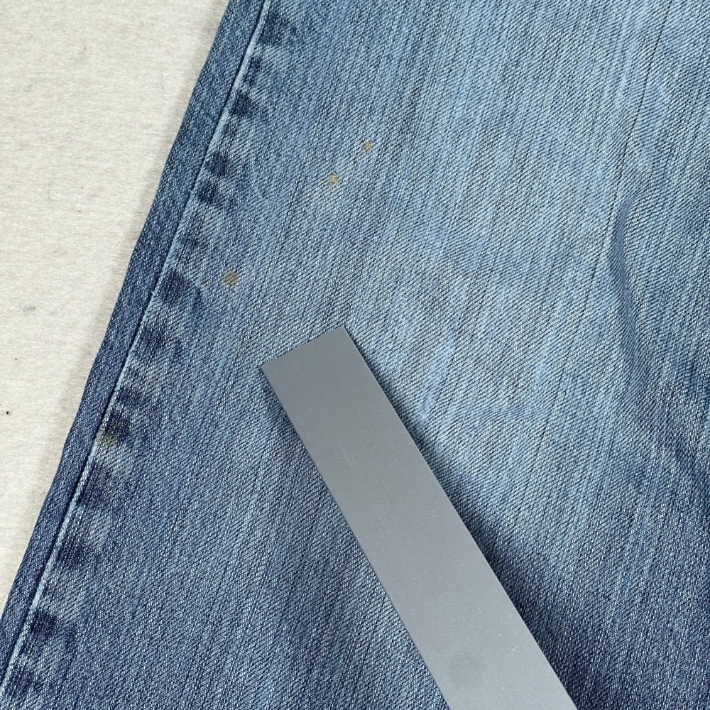 Vintage Distressed Silver Tab Low and Loose Jeans Men 33x32 Blue Medium Wash Y2K - Picture 6 of 12